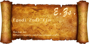 Egedi Zsófia névjegykártya