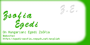 zsofia egedi business card